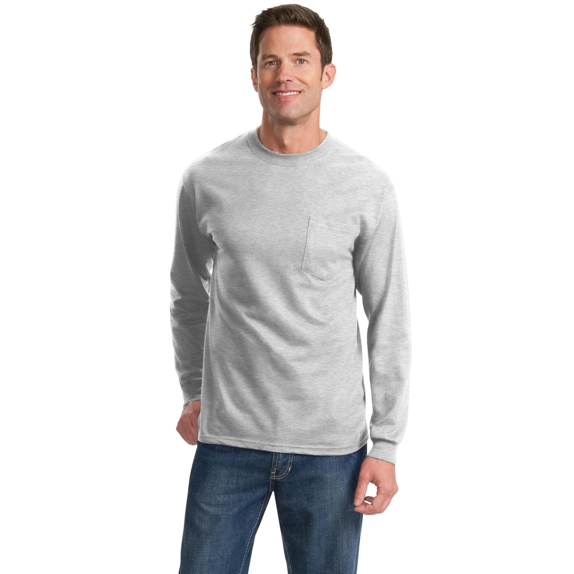 Port & Company® Tall Long Sleeve Essential Pocket T-Shirt